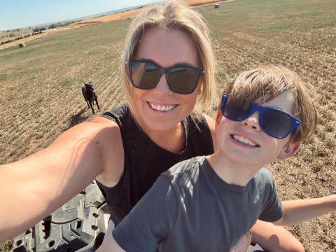 Lisa and her son bennett