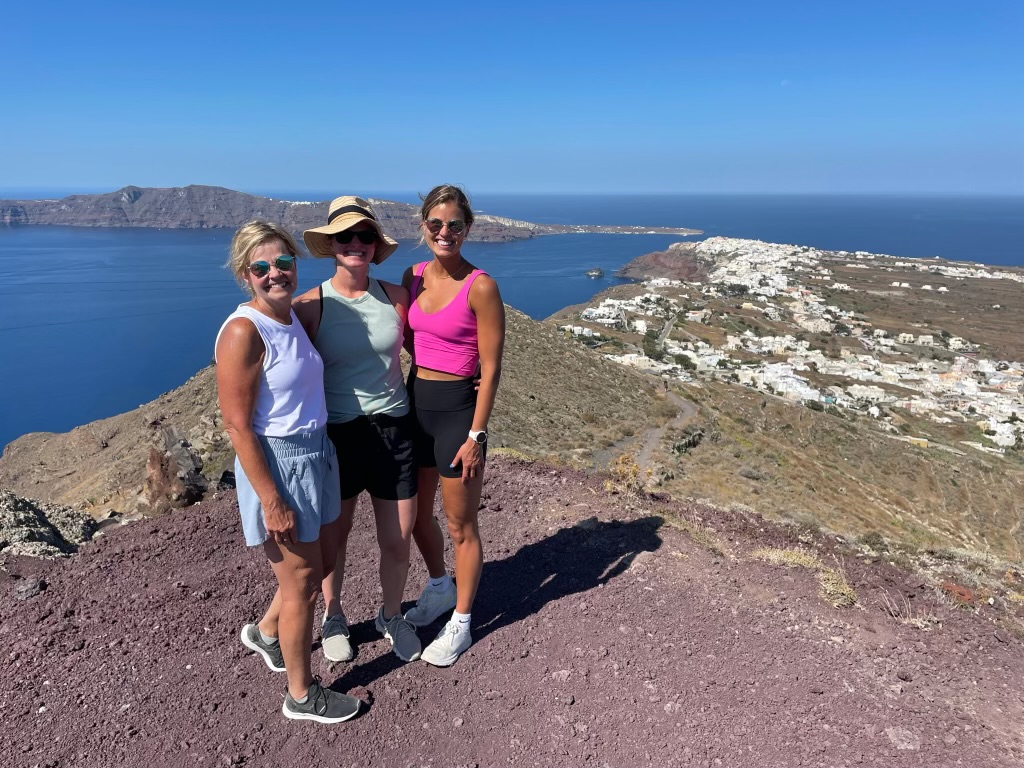 Pam Hanneman and her daughters in nature